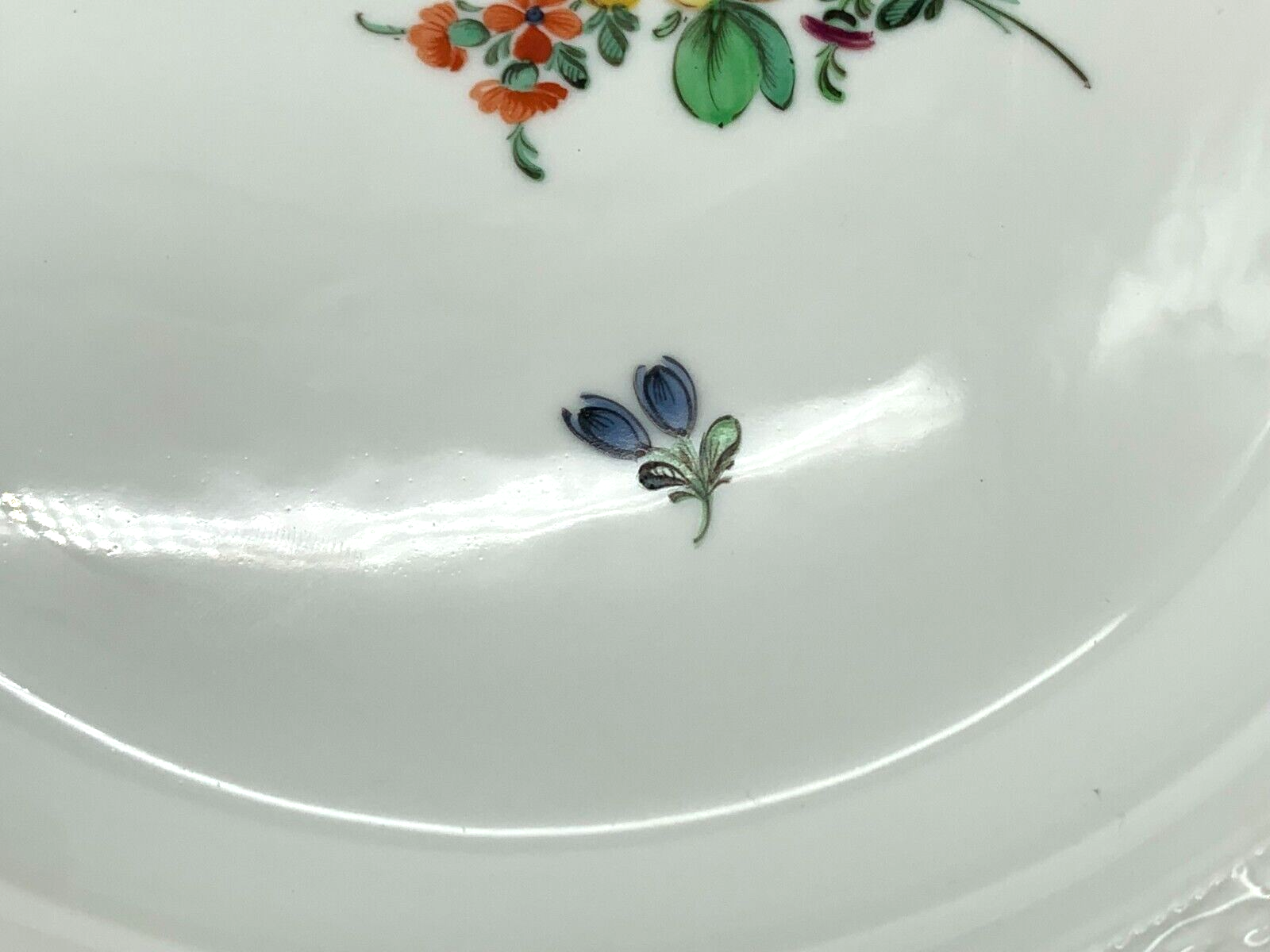 Nymphenburg - Porzellan Teller - Blumenbukett - ca 1920/30 - Streublumen Bukett8