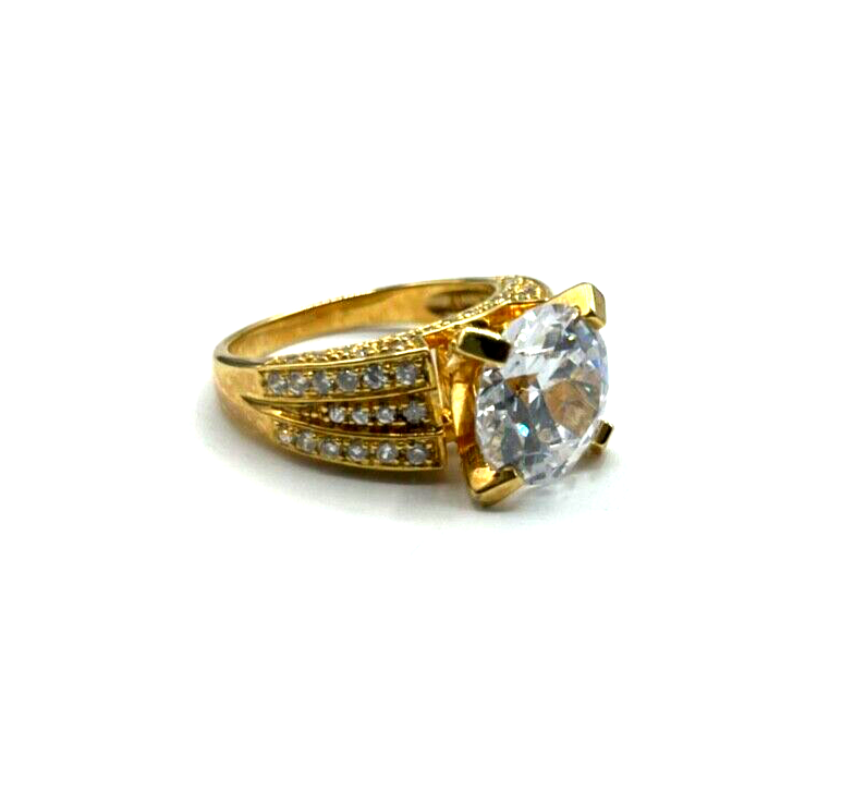 Mega Statement 925 Silber Ring Zirkonia Feuer Ø 12 mm RG 60 Ø 19 mm Cocktail0