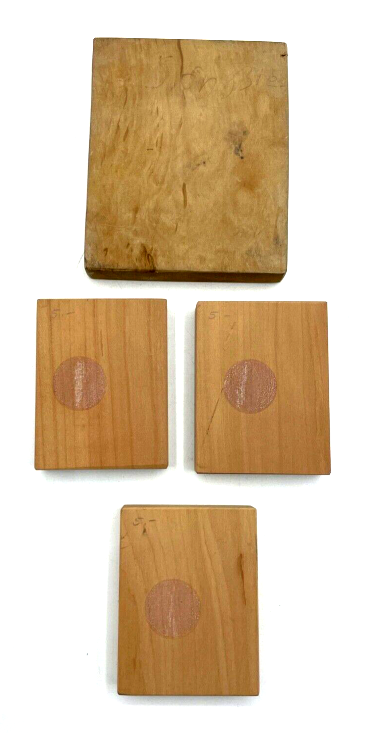 4x kl. Holzmodel Springerle Model Backmodel Holz Handarbeit diverse Motive Rose5