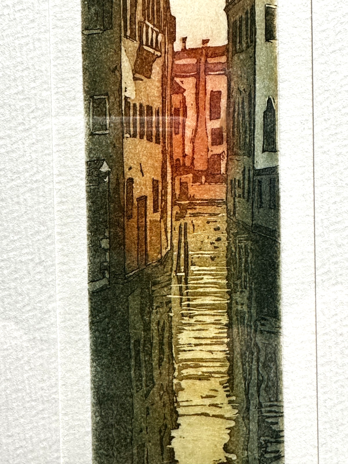 Cadore 1991 Farbradierung – Venedig Kanalansicht – signiert & nummeriert gerahmt3