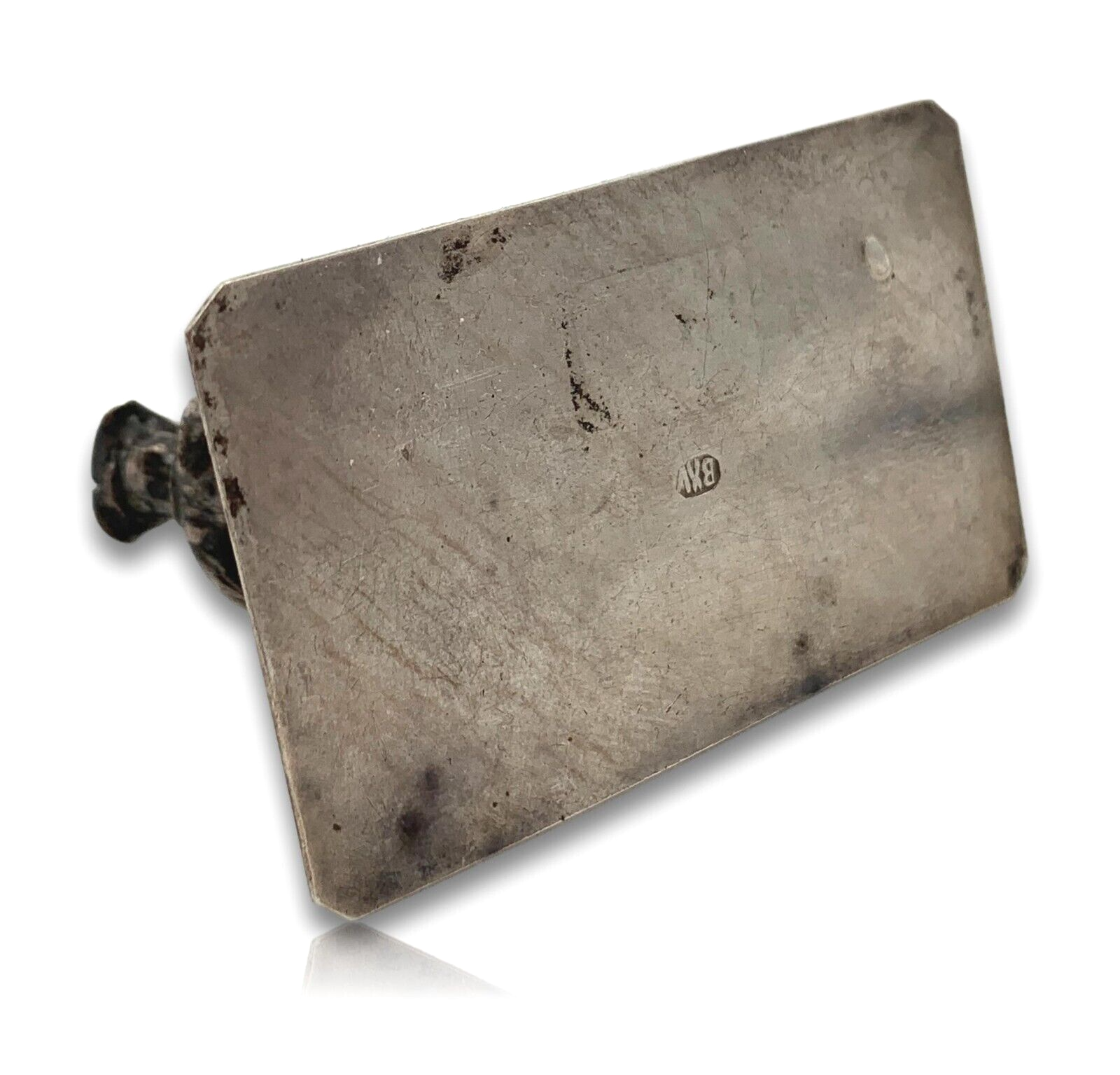 Miniatur Schlitten Schlittenfahrt Silber - Bijkamp Steenwijk Niederlande 19009