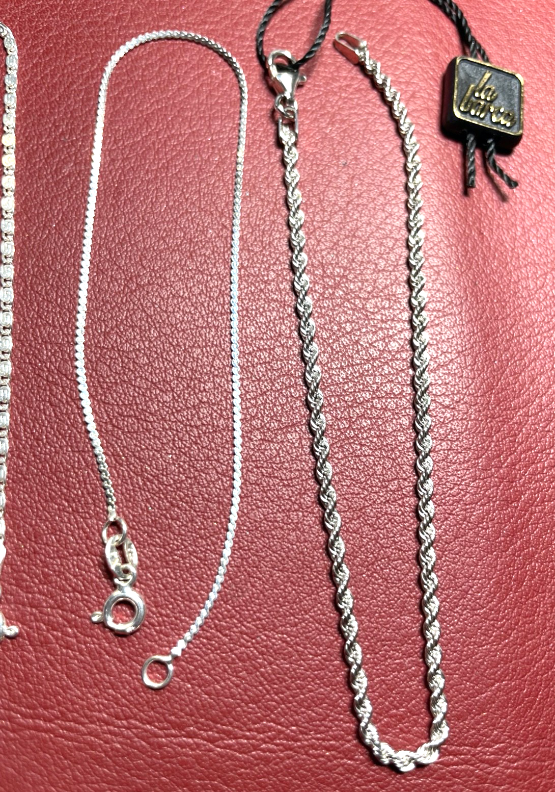 3 x ungetragene 925 Silber Armband verschiedene Kettenmuster + Länge neuwertig5