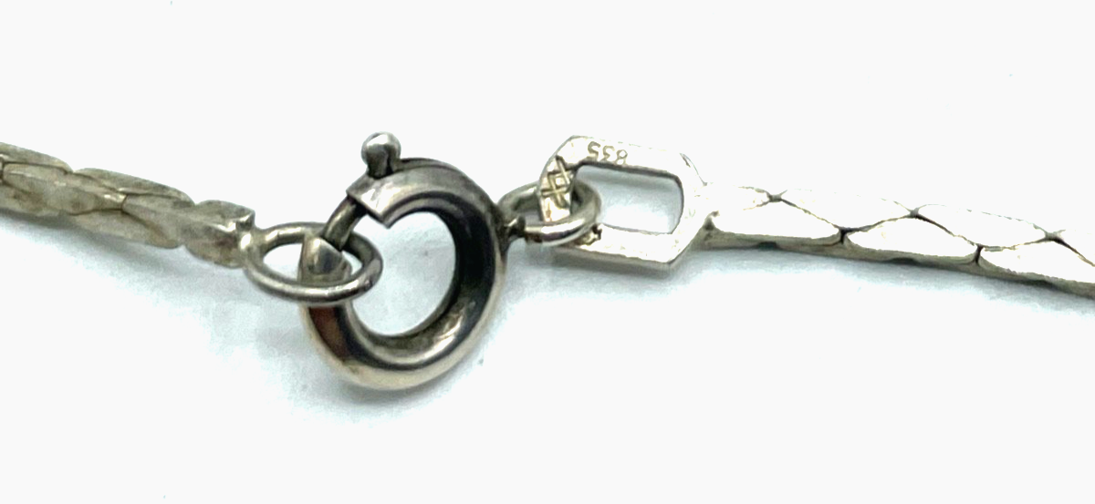 Vintage solide 80,5 cm lange Design Silberkette 835 Silber unisex gepflegt4