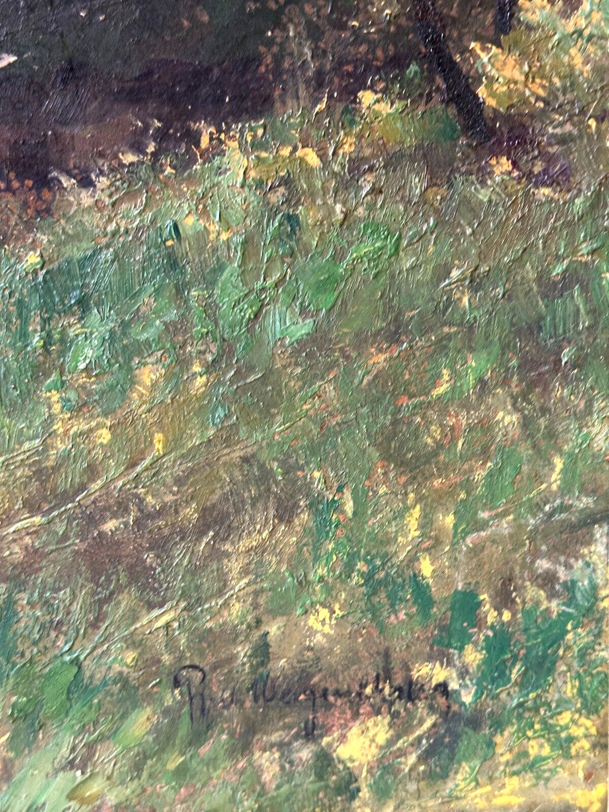 Wilhelm Mergenthaler 1878-? - Öl auf Karton - Berglandschaft - gerahmt signiert9