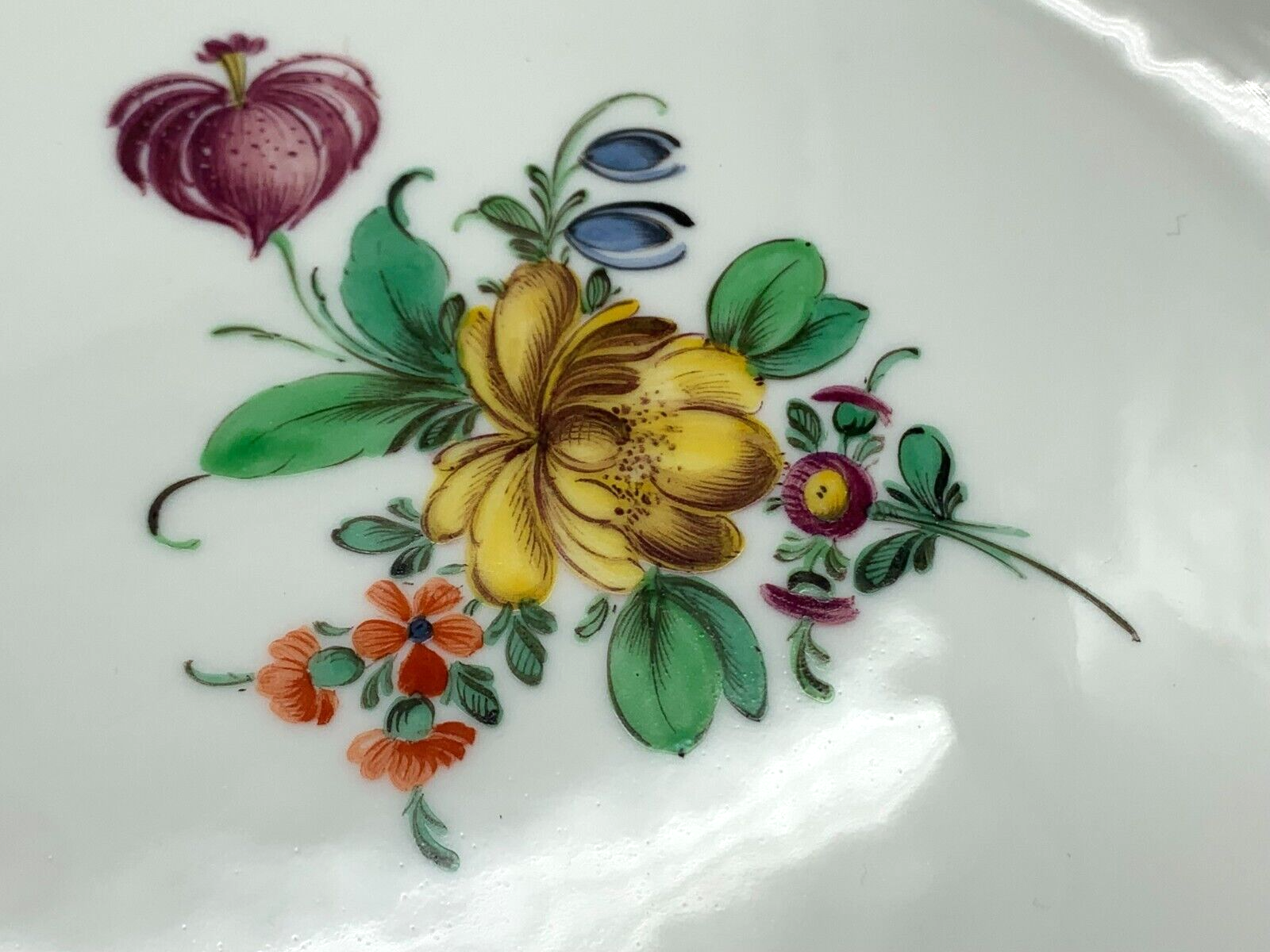 Nymphenburg - Porzellan Teller - Blumenbukett - ca 1920/30 - Streublumen Bukett2
