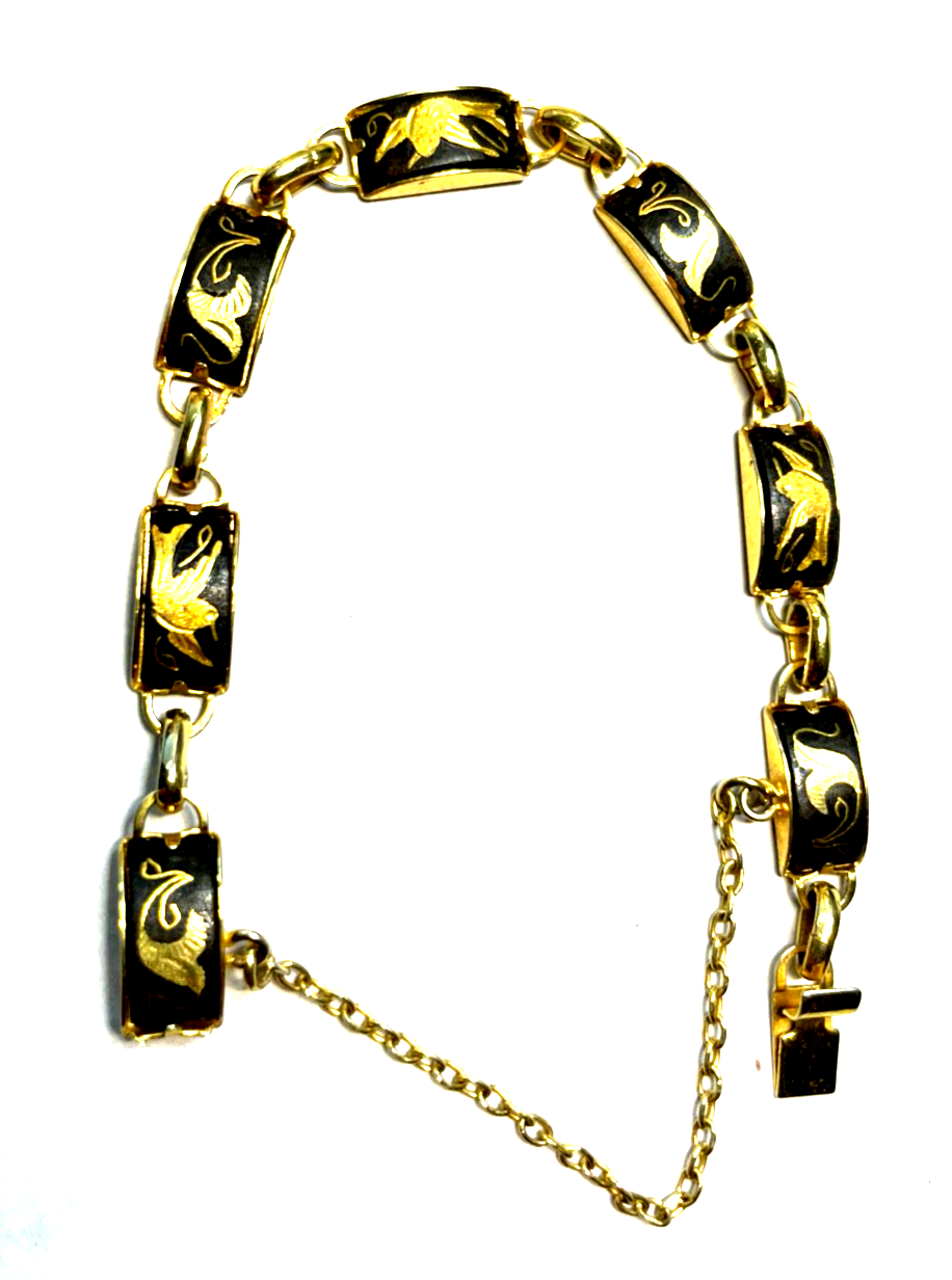 Vintage Toledo Armband Armkette Damaszener Handarbeit vergoldet sehr gepflegt0