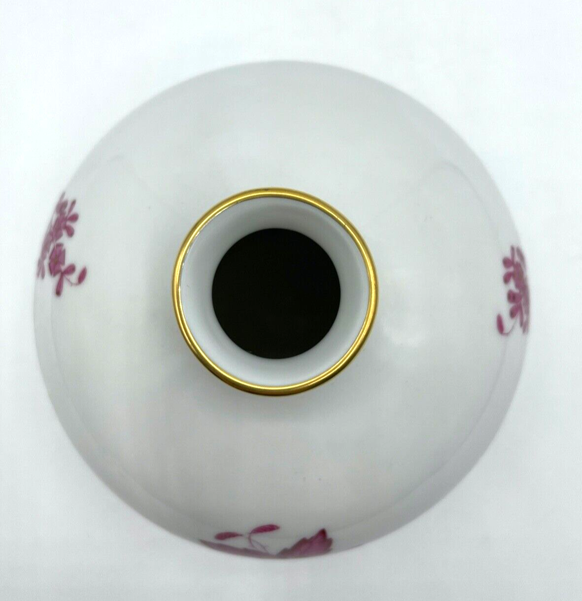 Herend Porzellan Vase APPONYI PURPUR handbemalt  7088/AP 1. WAHL H ca. 11 cm3