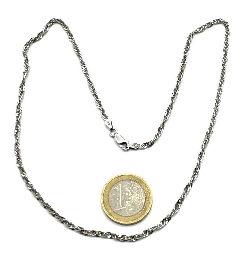 Solide Milor Italy 925 Silberkette Design wie Kordelkette L 45,5 cm unisex neuw.1