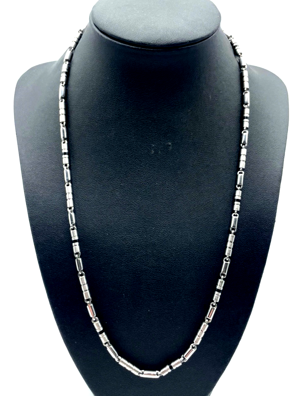 Unisex FOSSIL Edelstahl Kette L 52,5 cm B 3,5 mm Dekor Halskette wie neu0