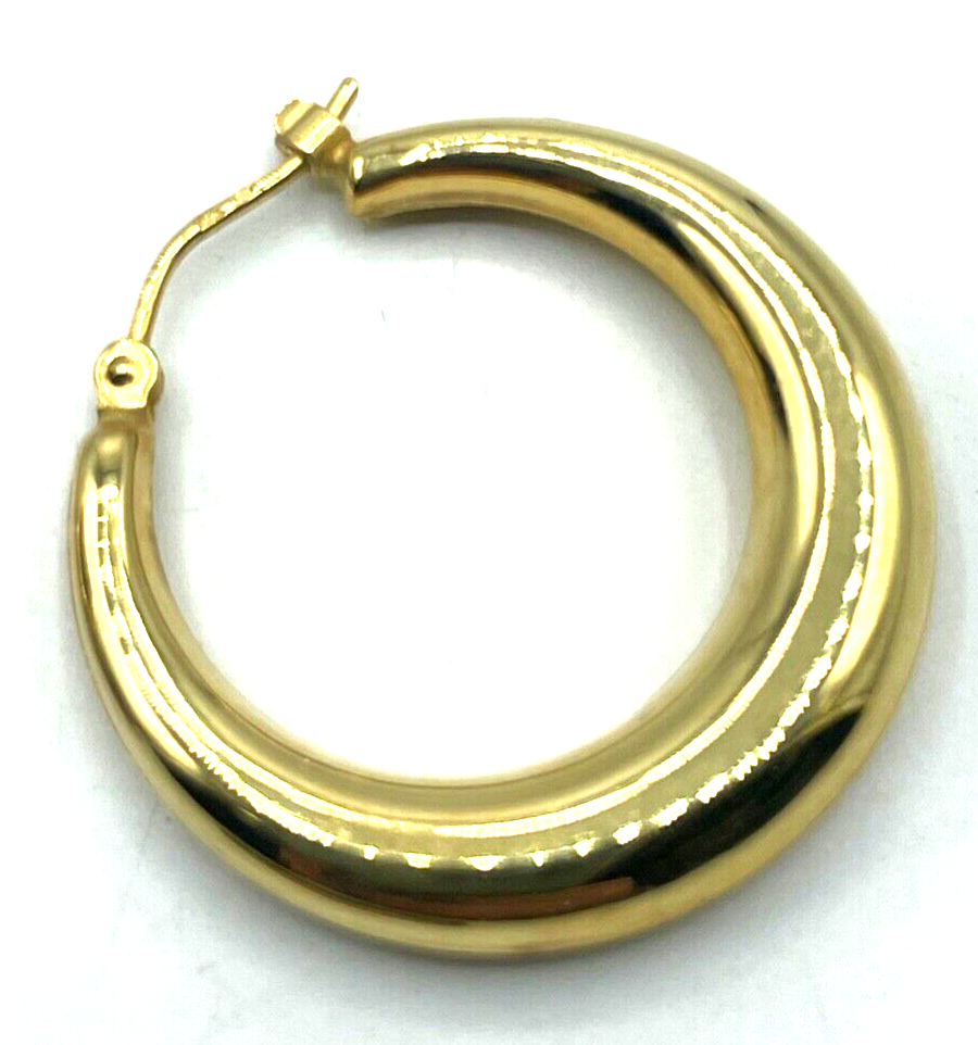 375 Gold 9 K Ohrringe Creolen 2 seitig tragbar Ø 25 mm B 5 mm Juwelier gepflegt4