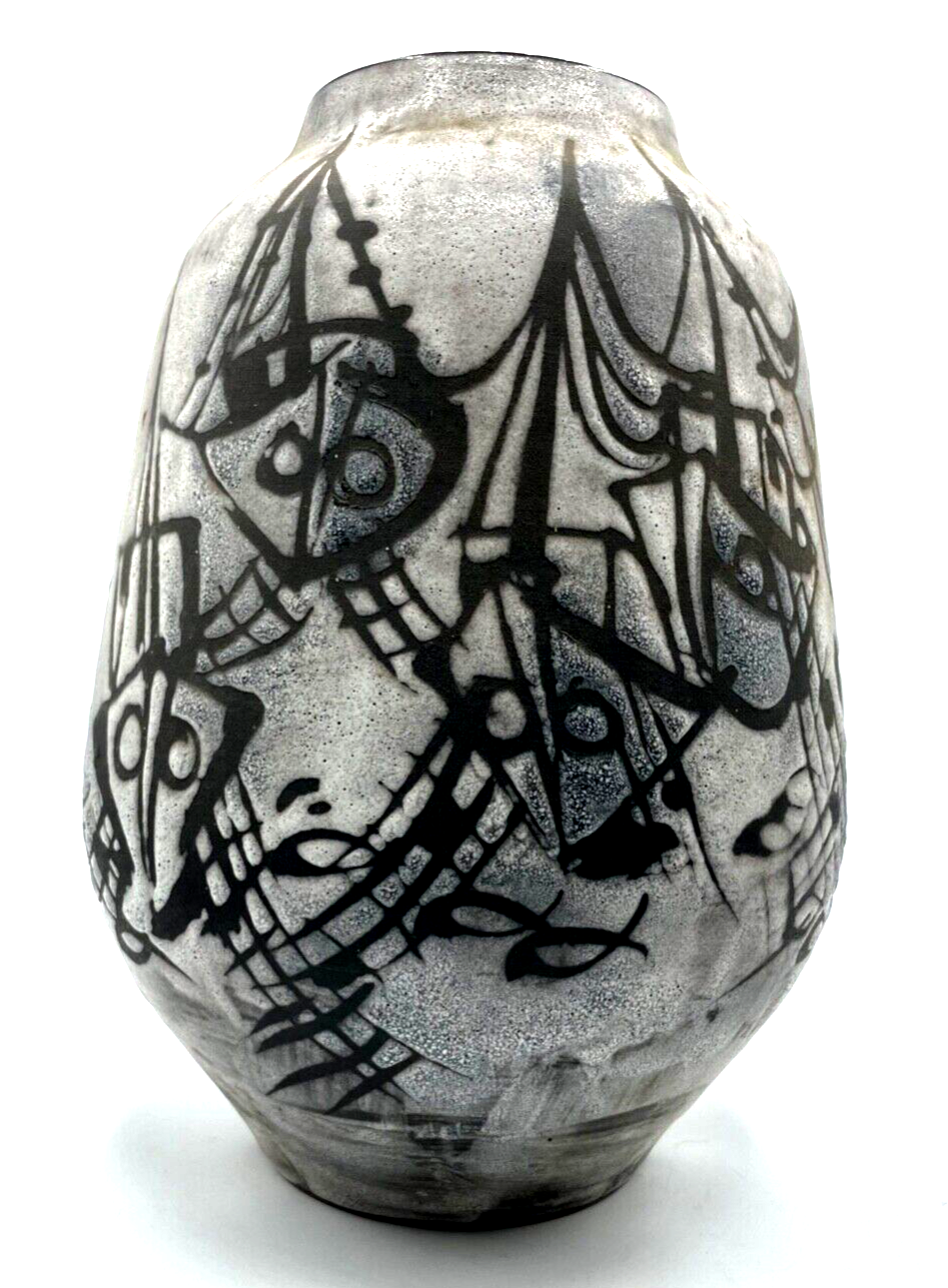 Handgefertigte Künstler Keramik Gustav Spörri Schaffhausen midcentury H 29 cm0