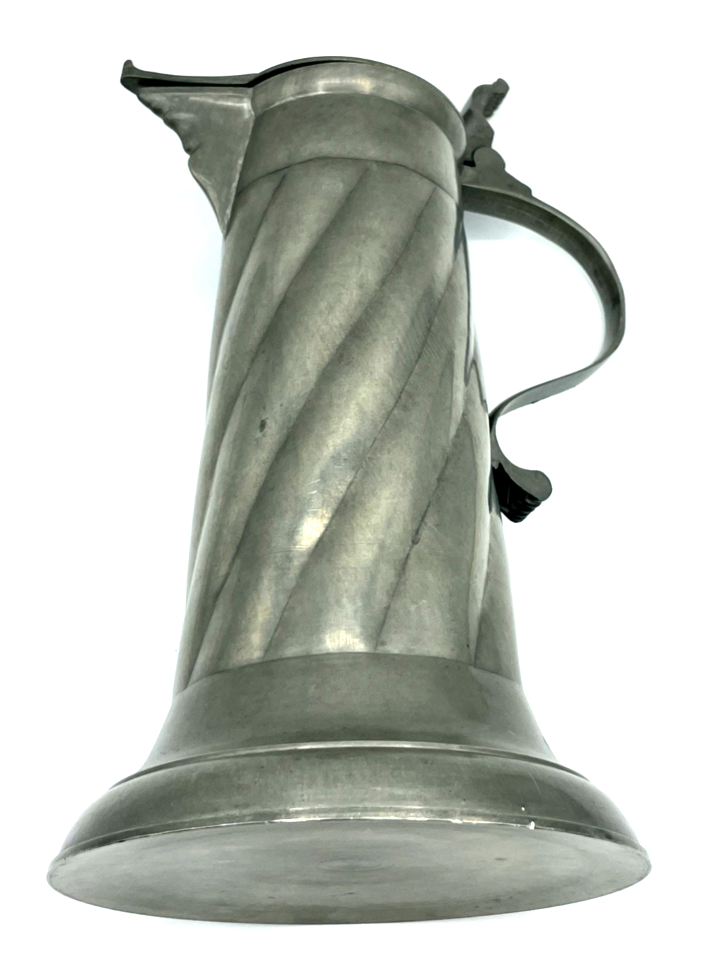 Antik Zinn Deckel Kanne Deckelkrug Zinnstitze Schank Krug sehr gepflegt H 30 cm10