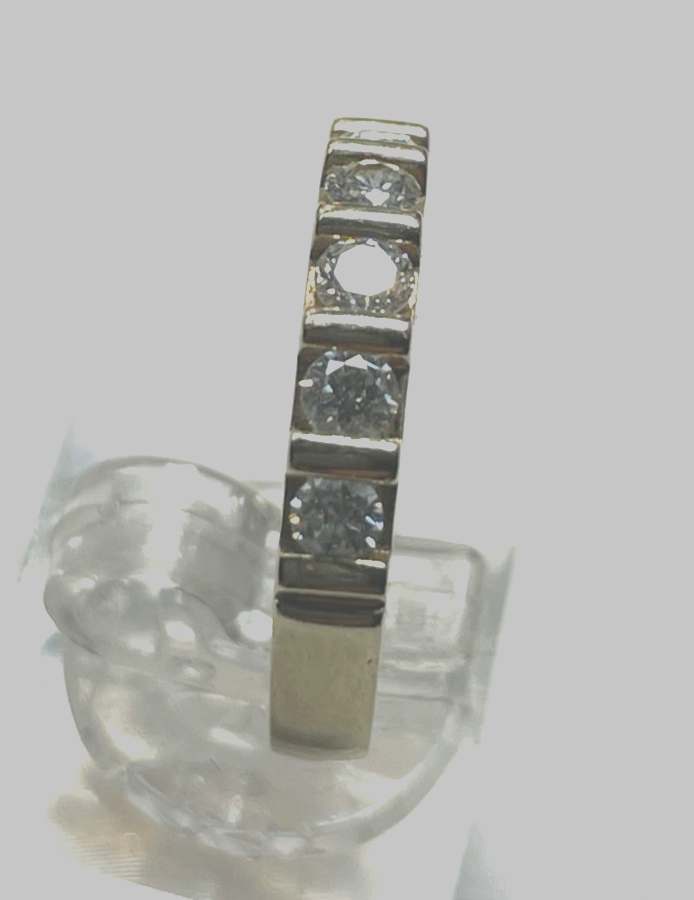 Solider massiver 585 Gold 14 K Ring 5 Brillanten 0,5ct. Ø 17,8 mm RG 56 Juwelier6