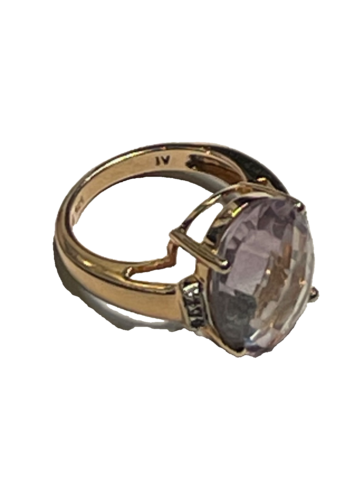 Neuwertiger Harry Ivens Ring 925 Silber rosé vergoldet mit Amethyst RG 50 Ø 15,913