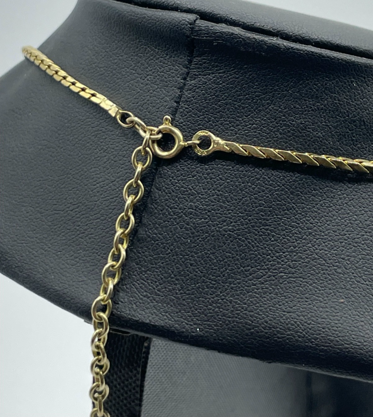 333 Gold 8 K solide Juwelier Halskette Collier 1 Akoya Perle 4 Türkis + Verlänge2