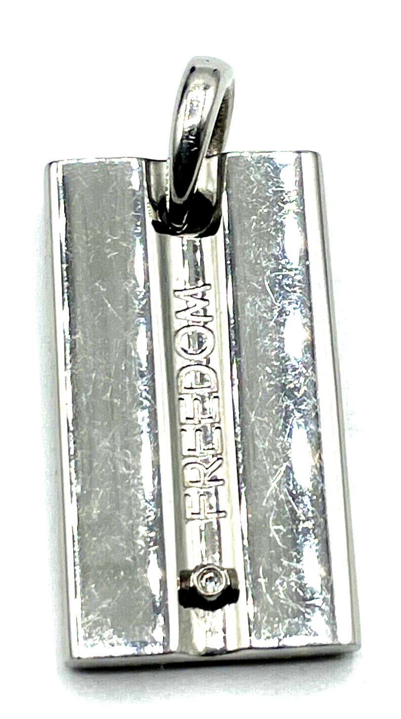 Inori Edelstahl Anhänger Freedom mit kl. Brilli Diamant unisex L 37 mm B 17 mm5