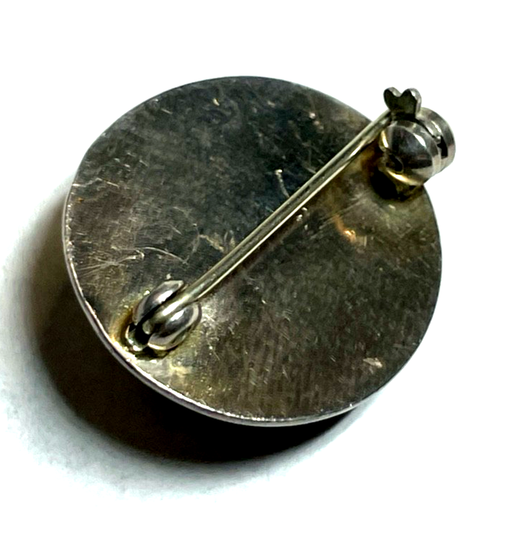 Vintage Rarität Operculum Augenachat Brosche Anstecknadel in Silber Nr. 1 gepfl.3