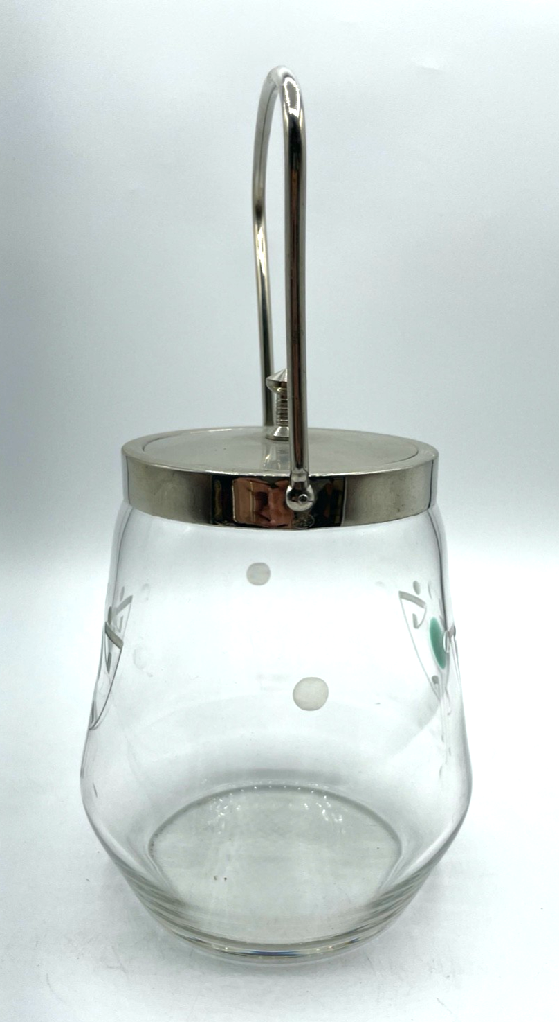 Reiner Jugendstil Glas Bonboniere F&R Fischer sehr guter Zustand H 18 cm o Griff2