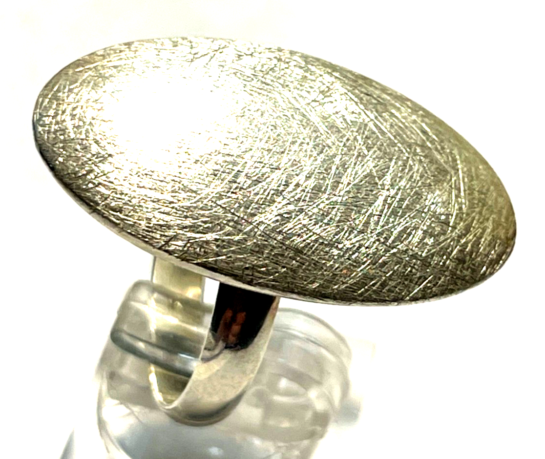 Modernes Design 925 Silber Ring gebürstete Oberfläche RG 58 Ø 18,4 mm gepflegt0