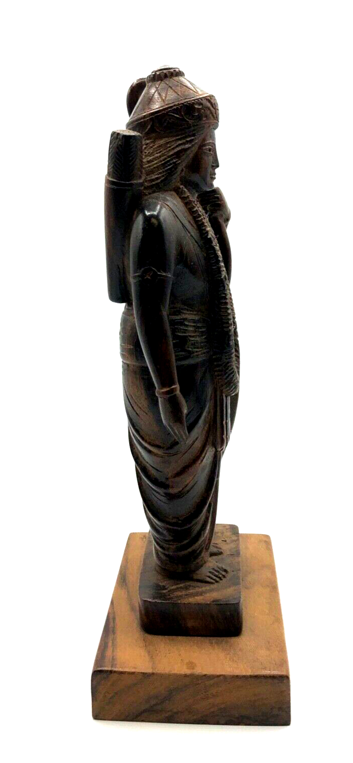 Alt handgeschnitzte Holzfigur Siddhartha Gautama Modell auf Sockel junge Buddha6