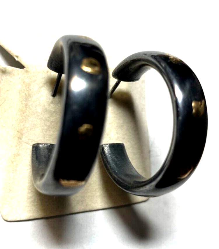 Massive stattliche 925 Silber Creolen Ohrringe geschwärzt Echtgold Dekor Ø 3 cm10