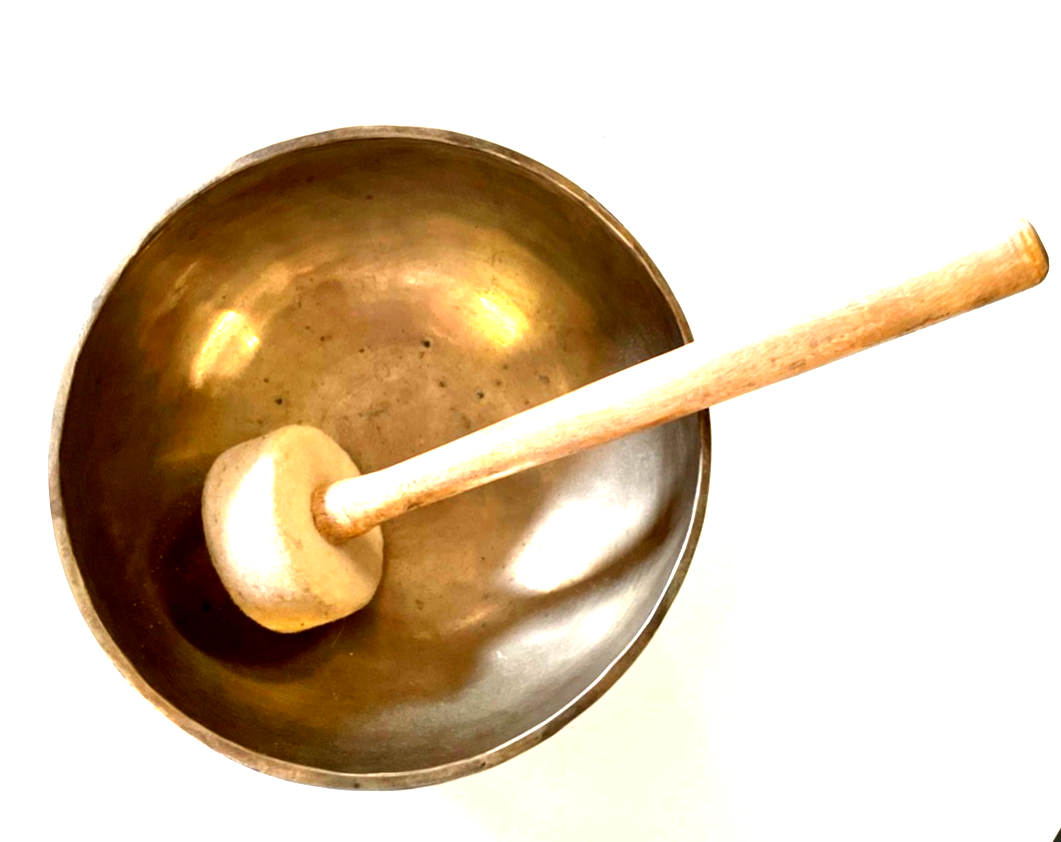 Große Klangschale Messing Singing Bowl Meditation 22 cm mit Klöppel Handarbeit1