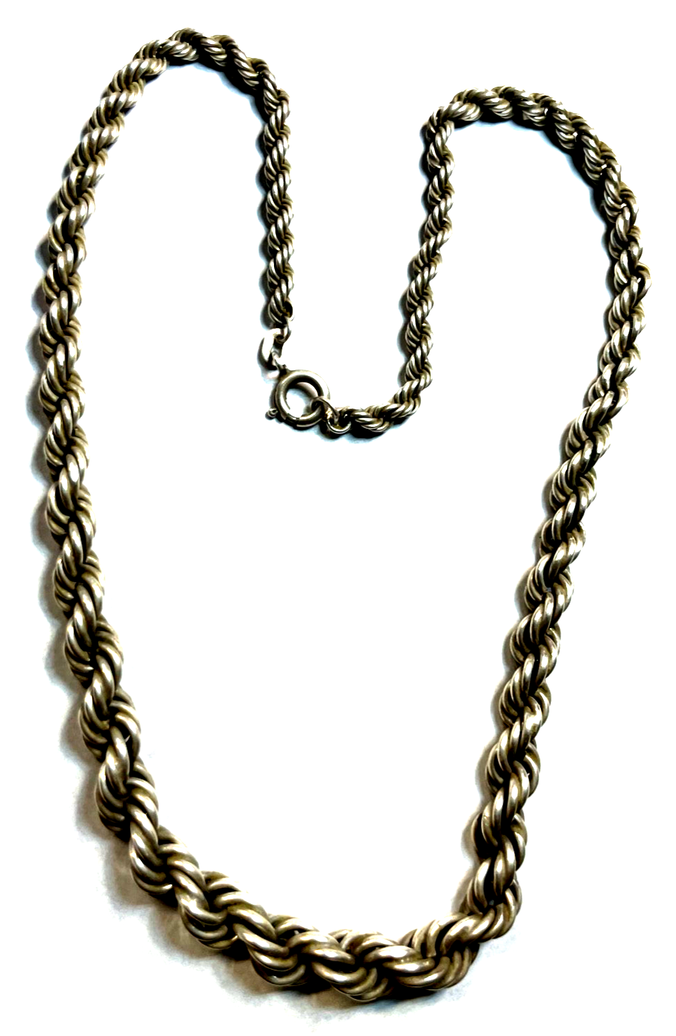 Antik klassische Kordelkette Collier im Verlauf 835 Silber L 45 cm sehr gepflegt1