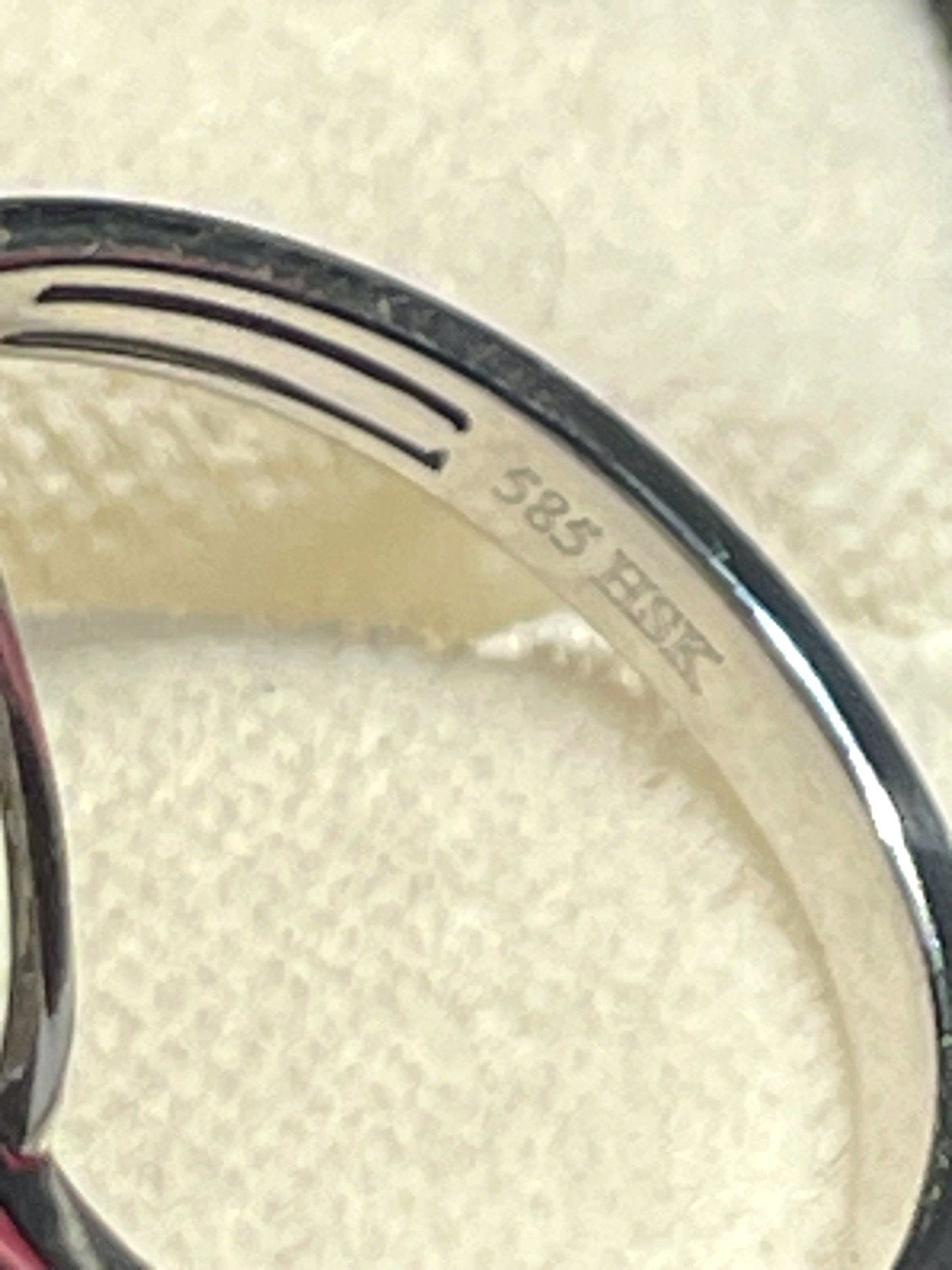 585 Gold 14 K Weißgold Entourage Ring Brillanten 2 farbig Ø 17,8 mm RG 56 gepfl.12