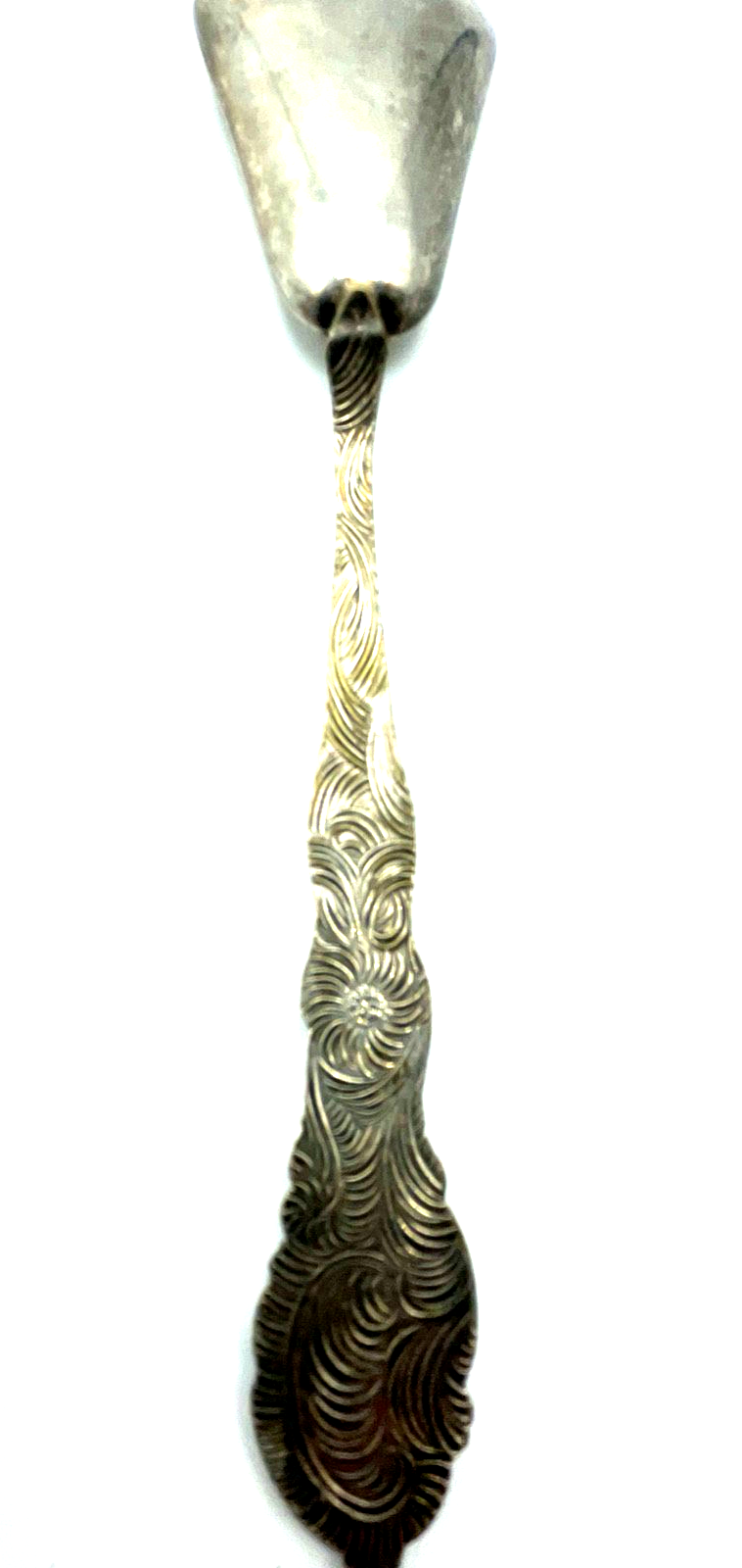 Antik  800 Silber Zuckerlöffel Vorleger Historismus L 15 cm style rocaille gepfl4