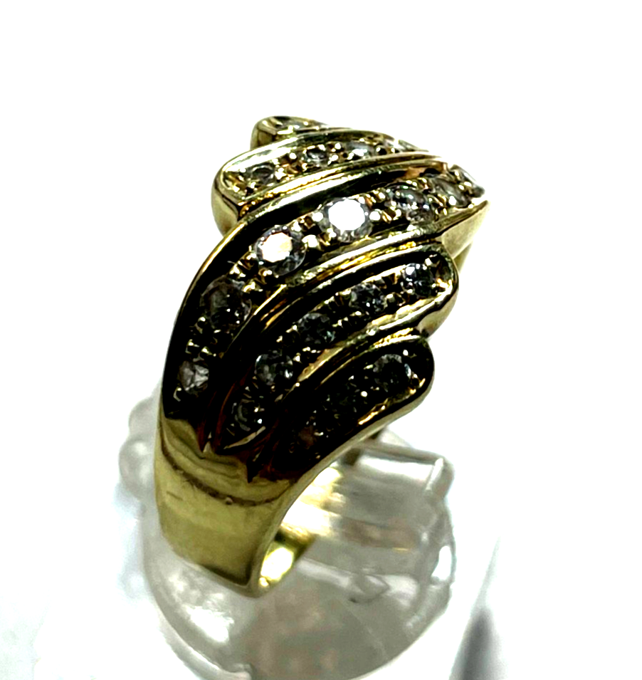14 K 585 Gold Ring Brillanten Top Wesselton 0,5 ct. Juwelier Ø 18,5 mm RG 583