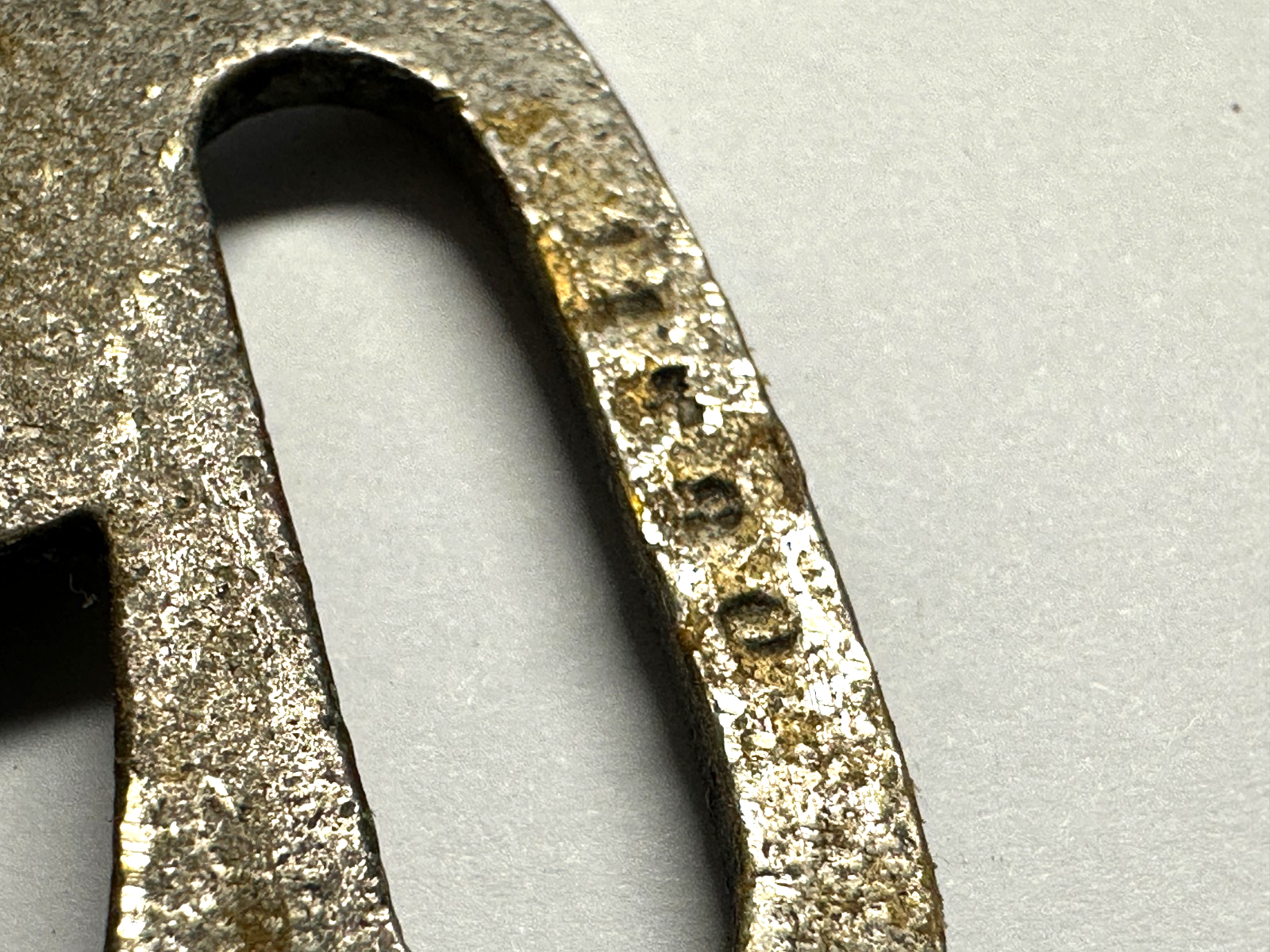 Metzger Zunft-Koppelschließe um 1920/30 – Doppel-Stierkopf - Schlangen-Haken13