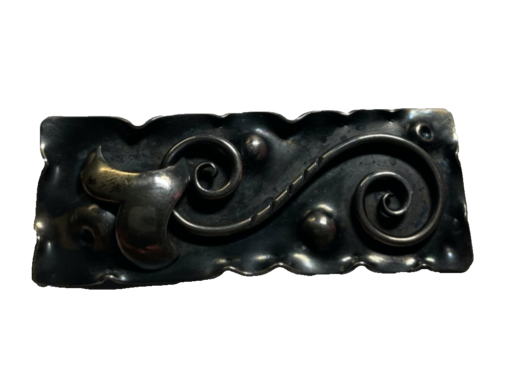 H.Z. 900 Silber antik Design Brosche Modernist Handarbeit Silberschmied gepfl.3