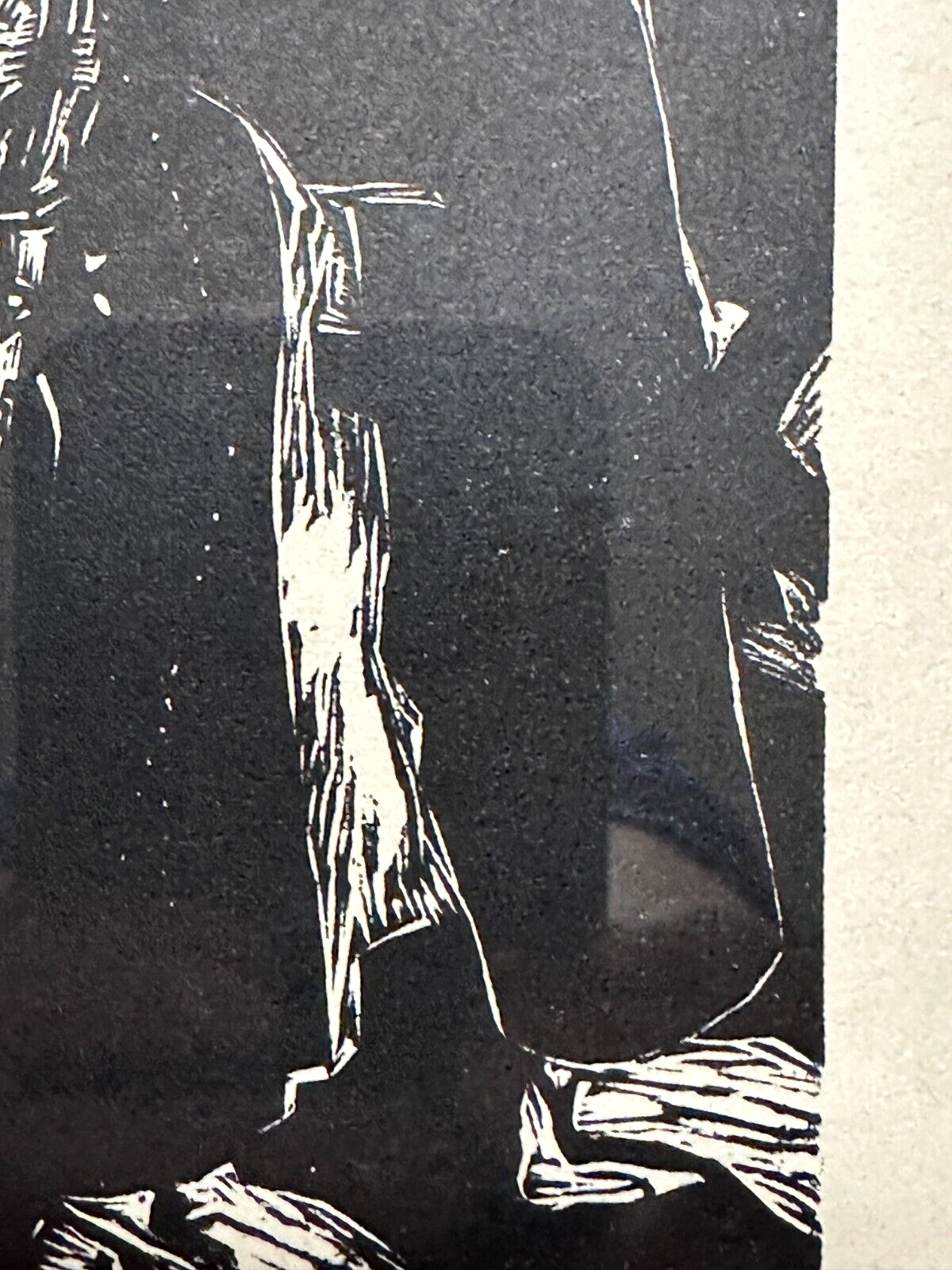 Heinrich Campendonk 1889-1957 - Holzschnitt Woodcut - 'sitzender Mann' - 19195