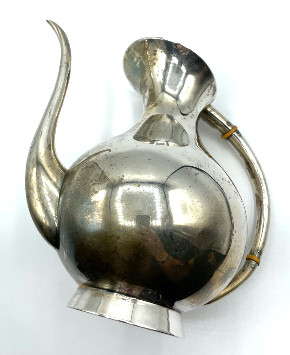 Vintage attraktive Kanne M Eugen Ferner Schwäbisch Gmünd versilbert 1964 H 23 cm4