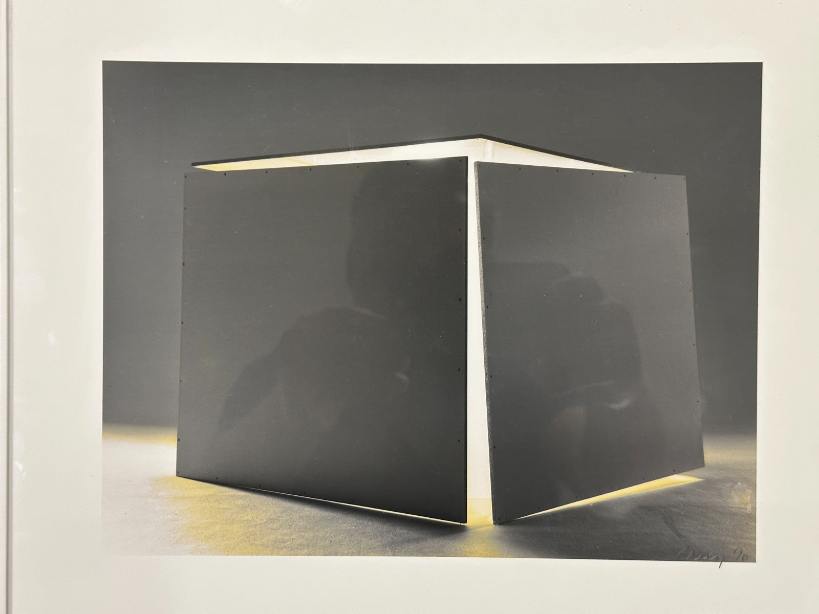 Horst Alexy – Signierte Fotografie von 1990 - Lichtobjekt-Inszenierung - gerahmt1