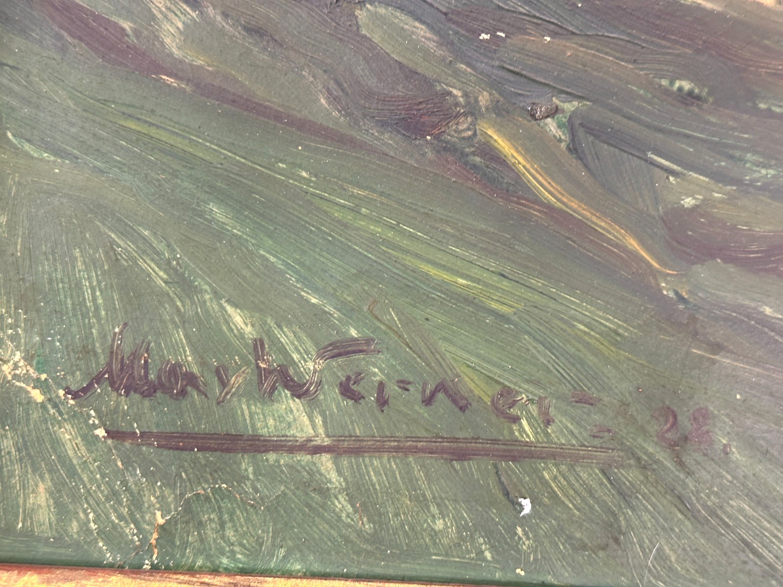 Max Werner (1928) - Ölbild Alpenlandschaft - signiert - Tirol Bayern - Öl auf Pl11