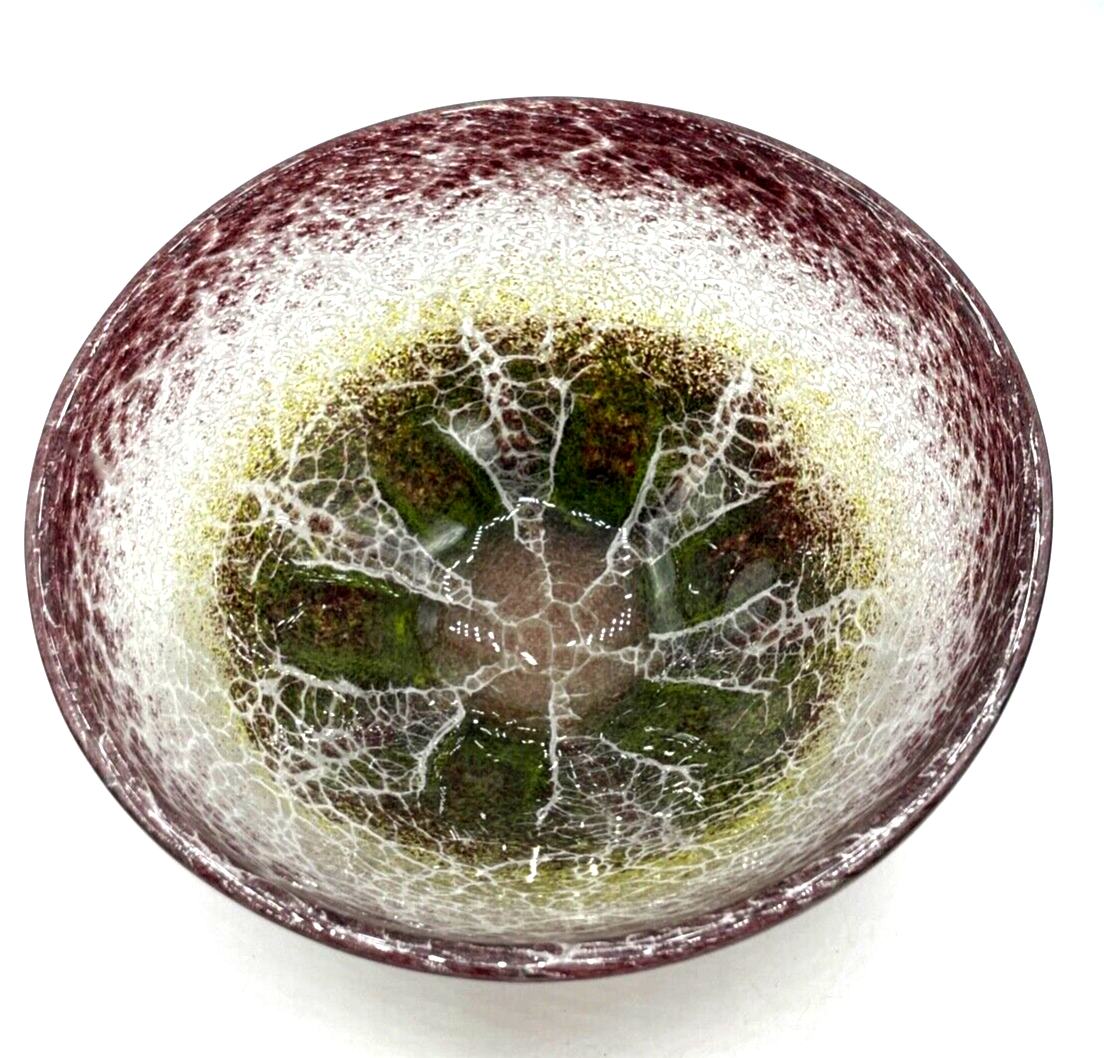 Antik IKORA Glas WMF Schale ungewöhnliche Form 1A Zustand Ø 25 cm H 12,5 cm3