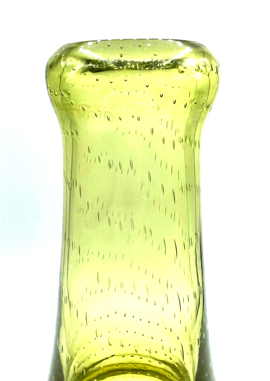 Antik WMF Perlora Glas Vase 30erJ - 40erJ schwer H 31,5 cm seltene Form + Farbe2