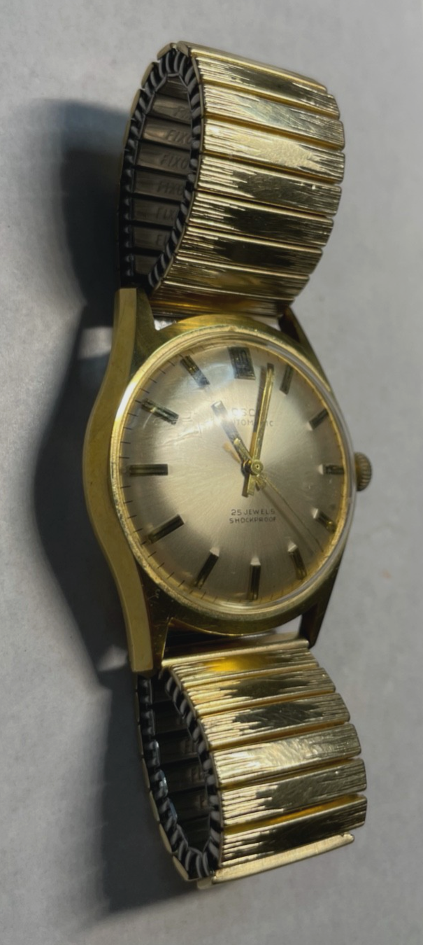 Vintage Herrenuhr OSCO Automatic 25 Jewels shockproof HAU vergoldet läuft gepfl.6
