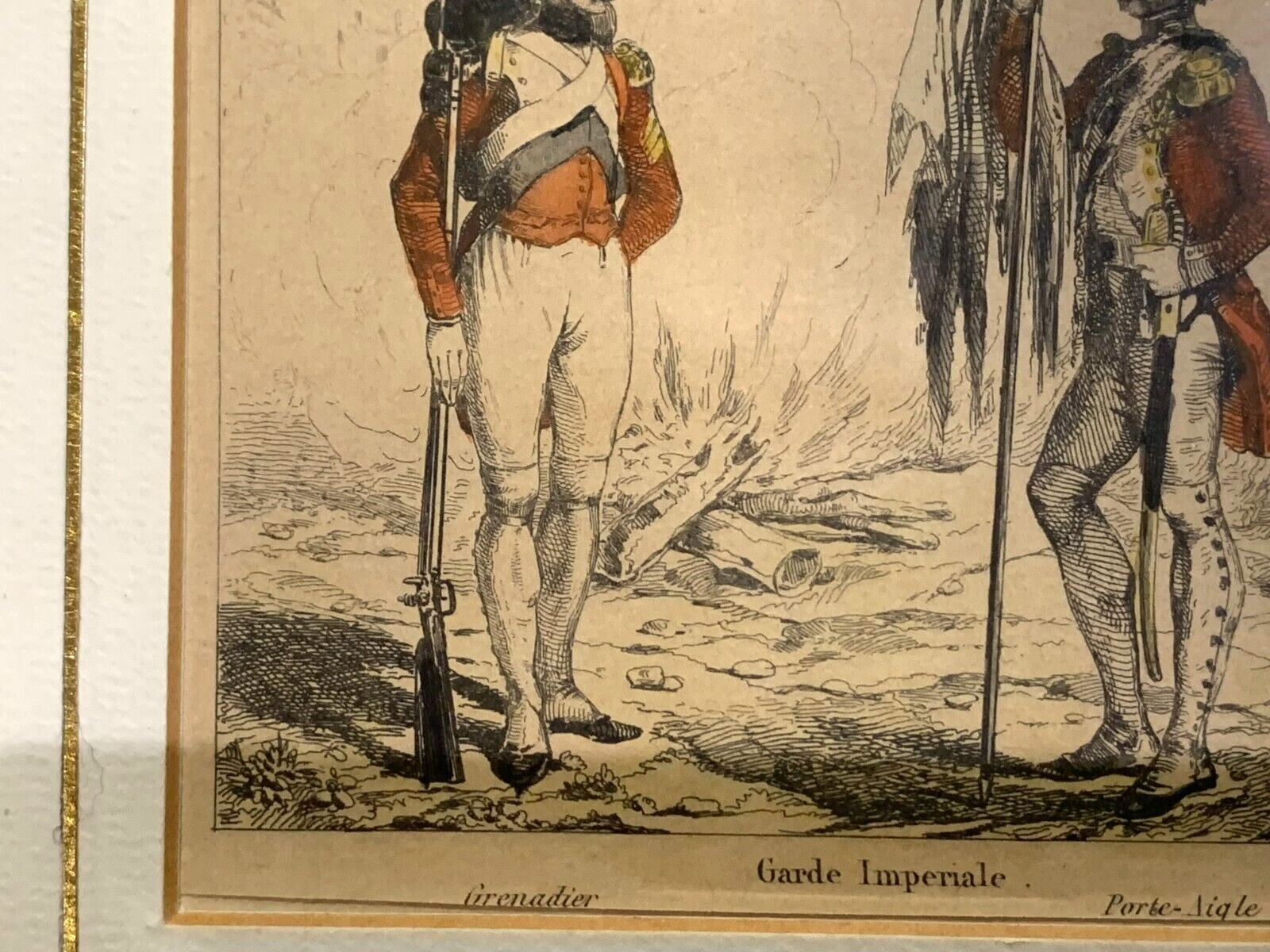 Lacauchie - Stahlstich koloriert - Französische Kaisergarde - Uniform 18004