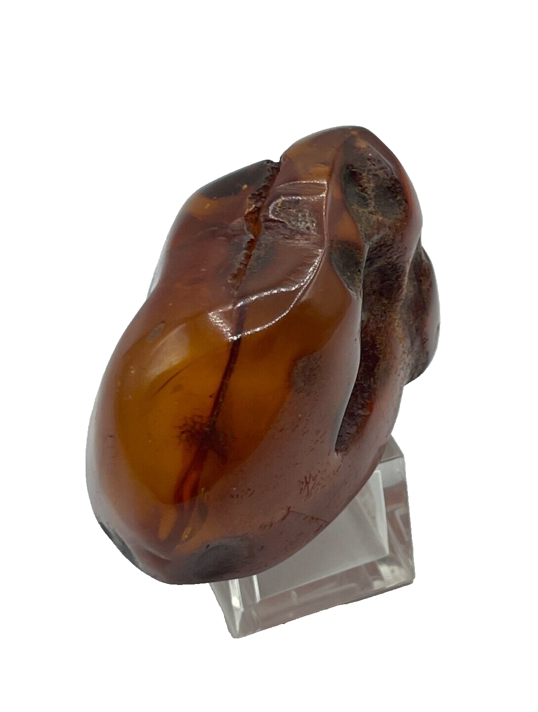 Authentischer Natur Bernstein Findling teilpoliert 132,99 Gramm Amber5