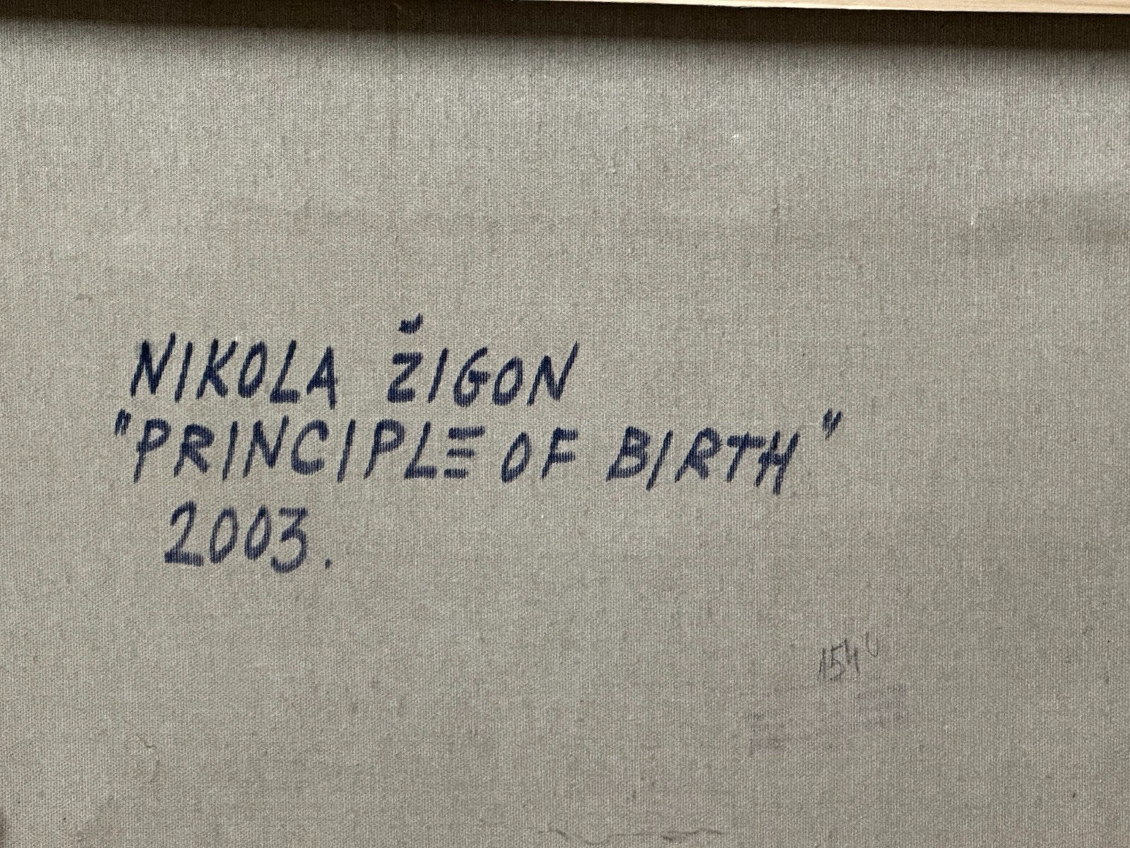 Nikola Zigon - Öl auf Leinwand Collage - Principle of Birth - gerahmt - signiert13