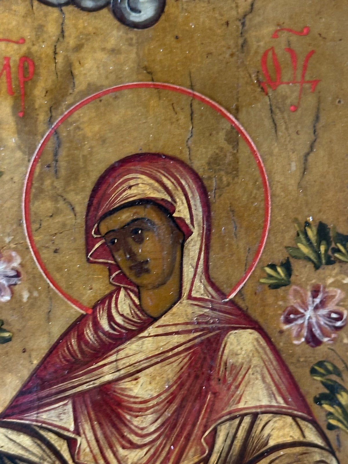 Ikone Gottesmutter ‚aller betrübten Freunde‘ - Russland um 1800 - Eitempera Holz8