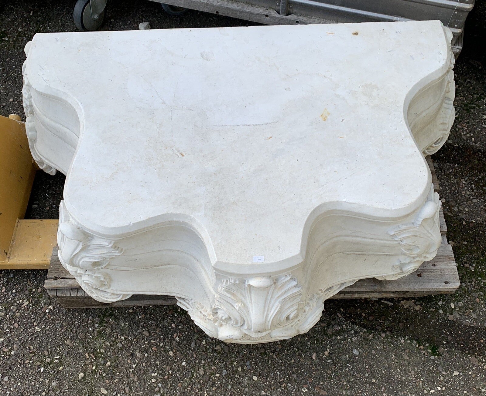 Großes * antikes * Standuhren - Gehäuse * weißer Marmor * ca 600 Kg  * 220 cm !!8