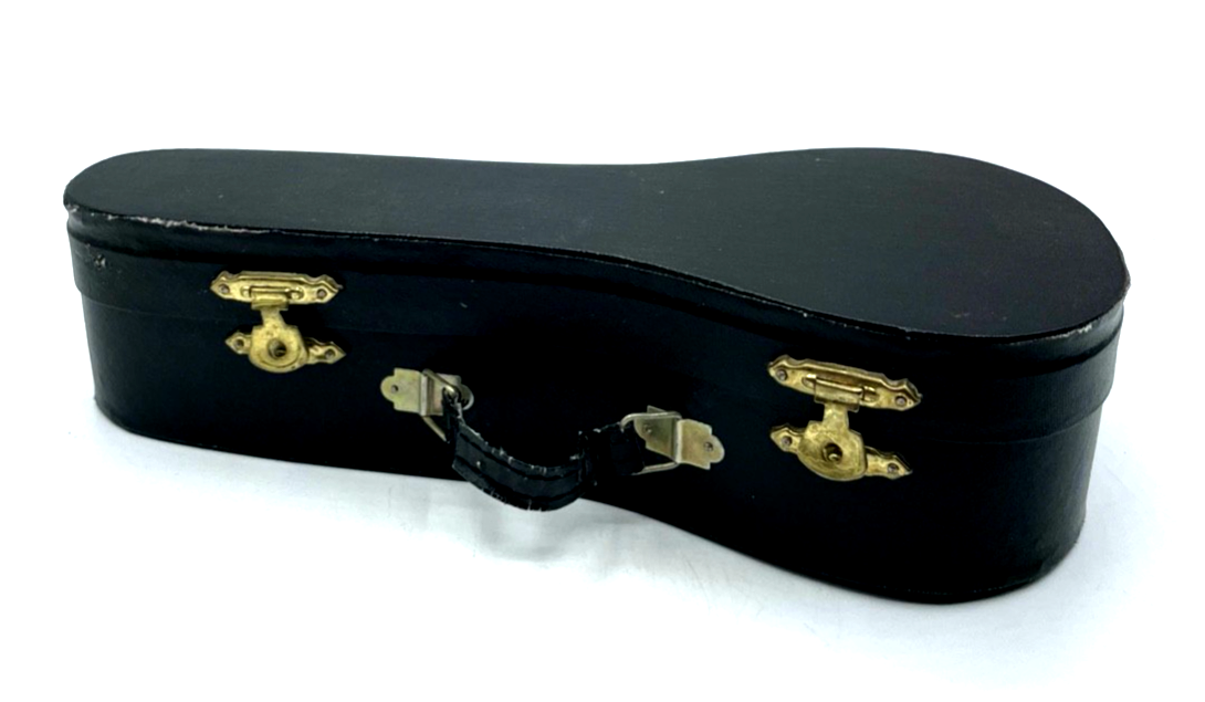 2 x Miniatur Musikinstrument Gitarre + Mandoline im Koffer Handarbeit gepflegt2