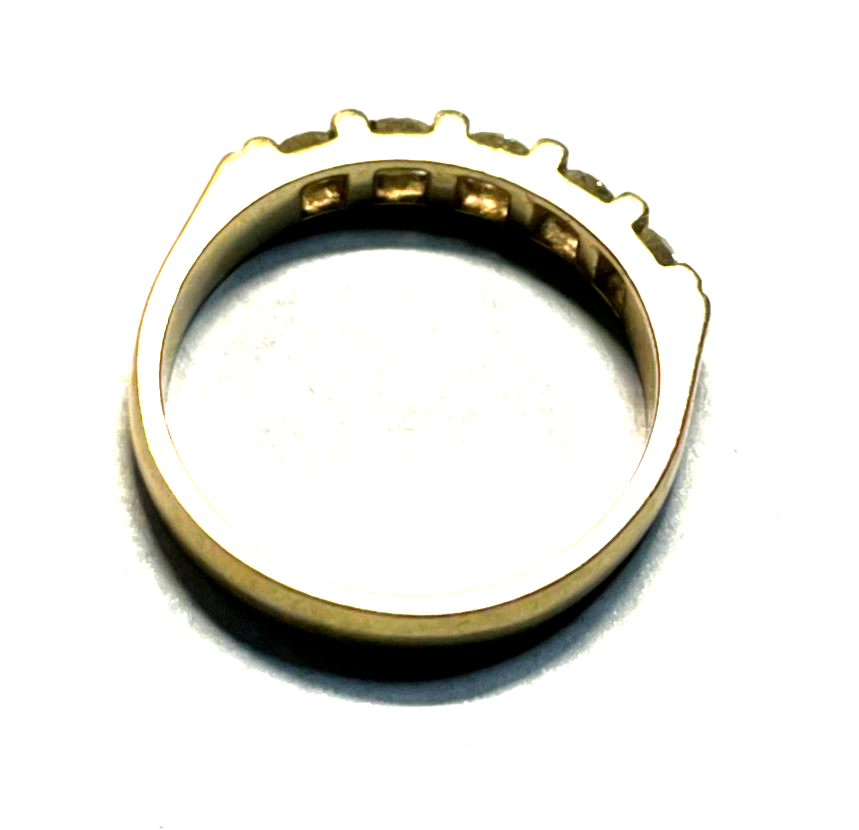 Solider massiver 585 Gold 14 K Ring 5 Brillanten 0,5ct. Ø 17,8 mm RG 56 Juwelier11