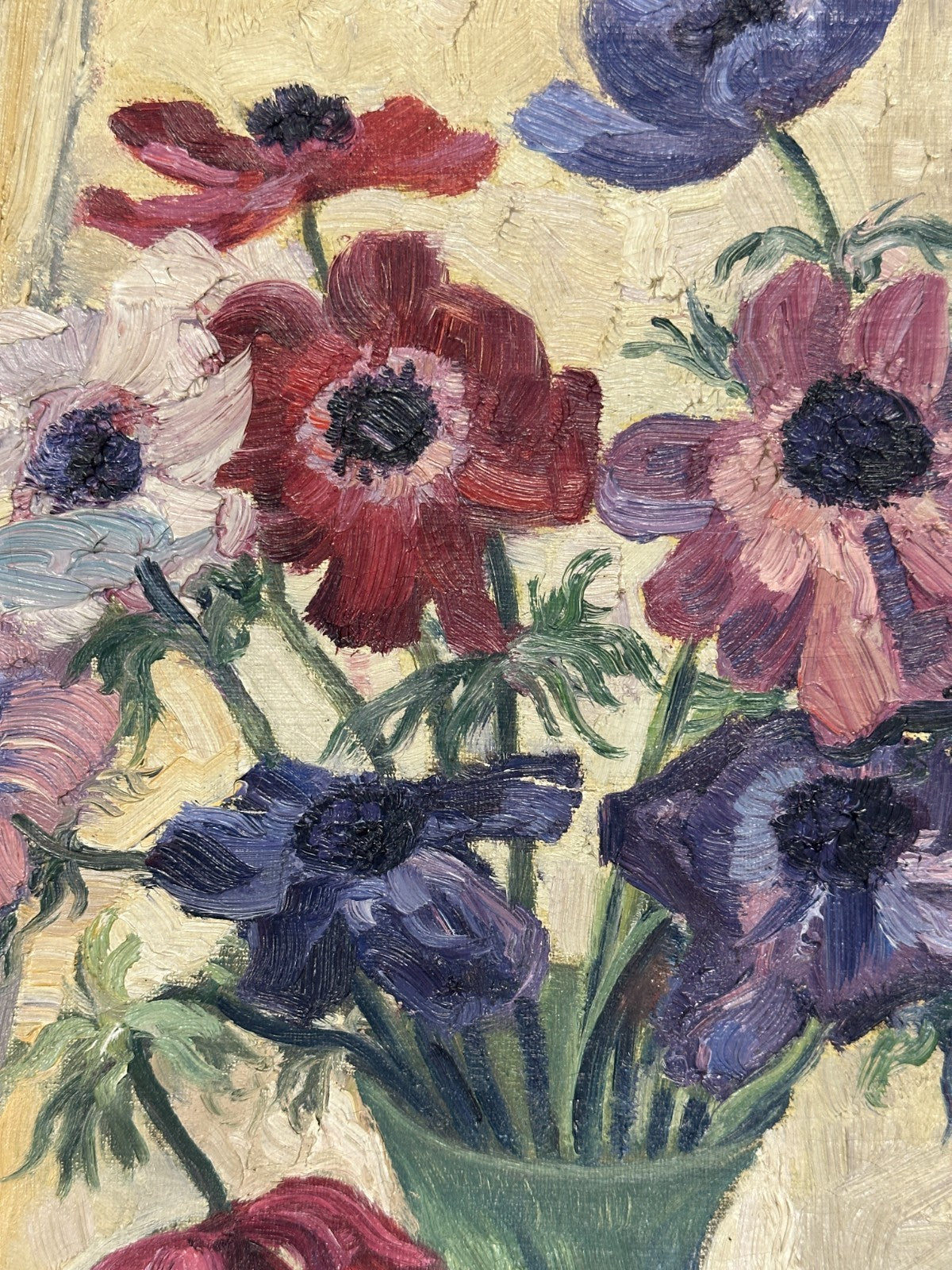 Hermann L. Umgelter – Stillleben mit Anemonen in Vase - Öl auf Leinwand - sig.2