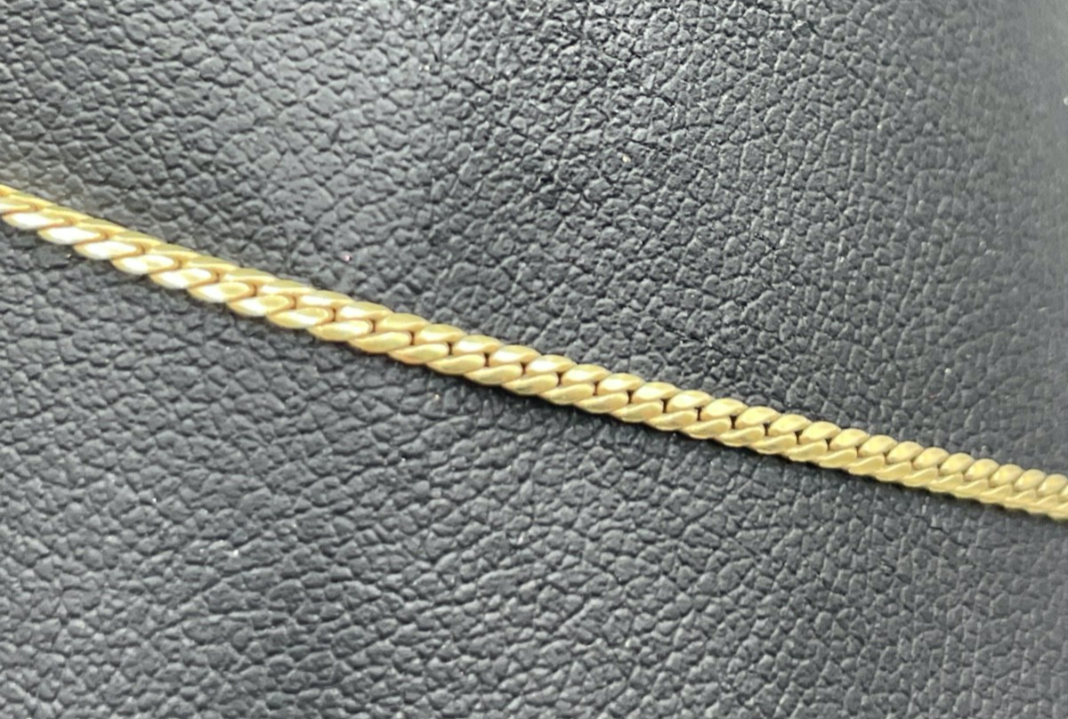 Solide 585 Gold 14 K Kette Collier Goldkette 5 Diamanten 0,06ct 43,5cm Juwelier8