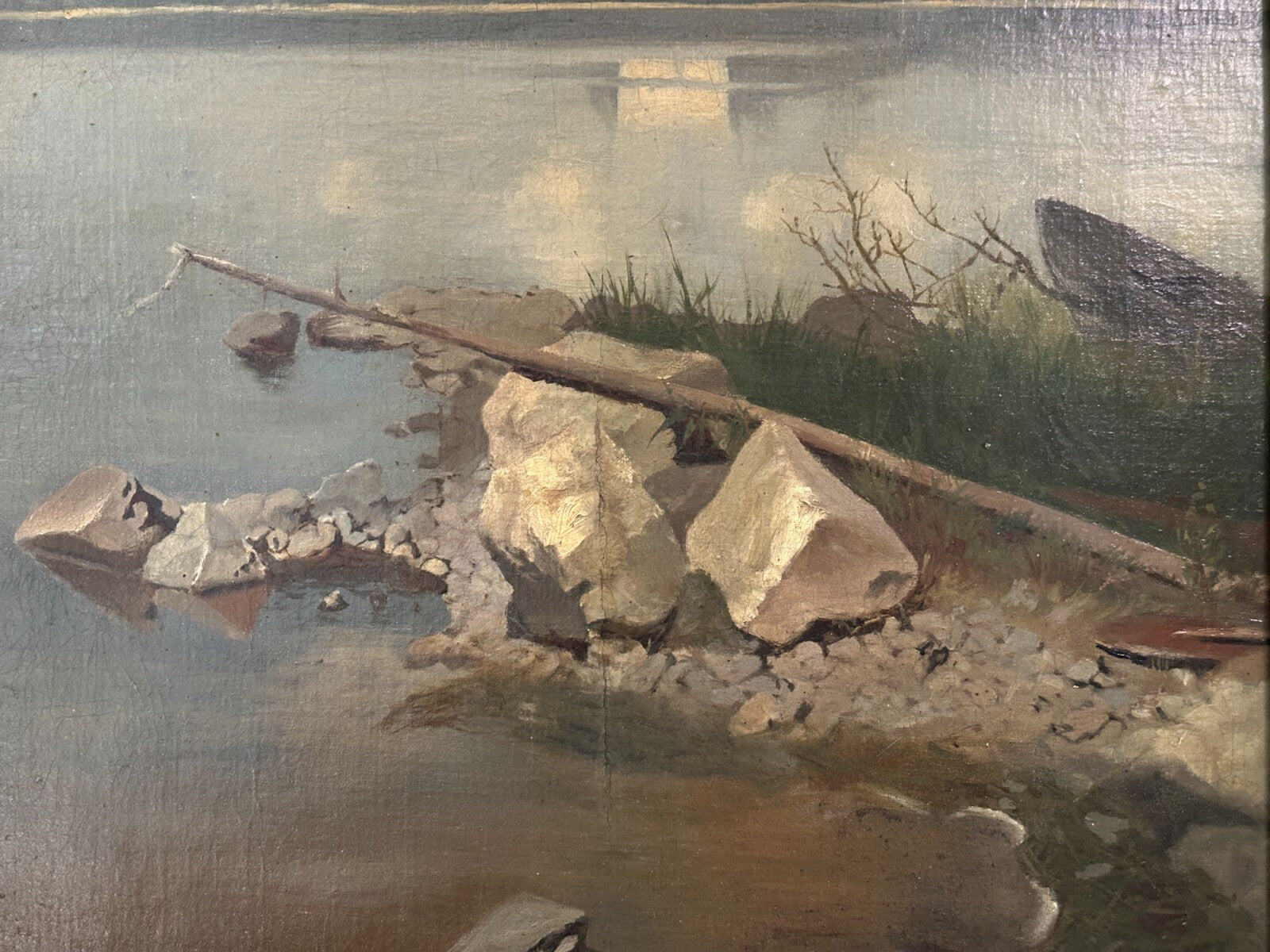 Karl Raupp 1837-1914 - Öl auf Leinwand - Am Chiemensee - signiert - gerahmt2