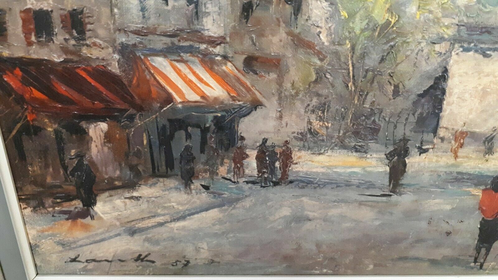 Robert Lauth - Paris Montmartre - Öldruck mit Struktur auf Leinwand - gerahmt3